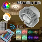 Цветная (Rgb) Алюминий потолочный светильник красочные поверхностного монтажа лампы дистанционного Управление Smart Led 3w светодиоидная лампа с регулируемой яркостью светильник для Гостиная коридоров