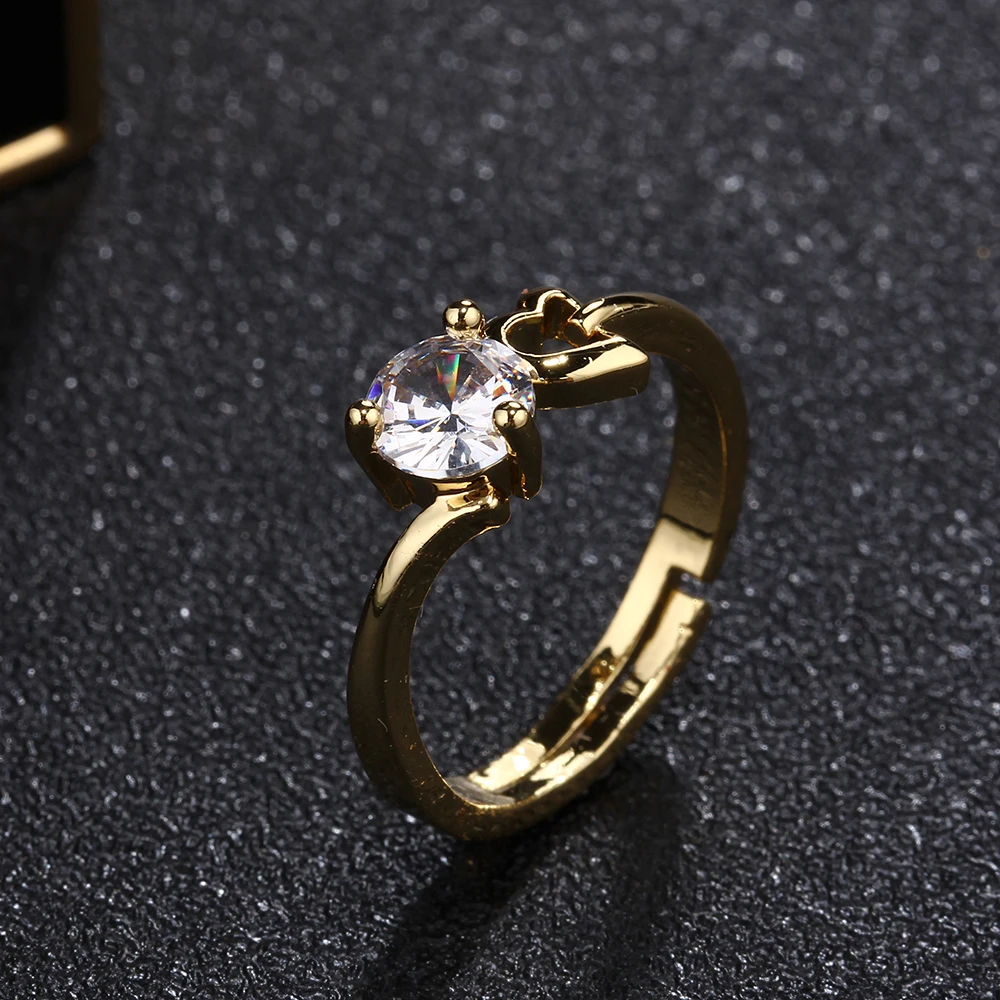 

50Pcs/Set WholeSale Fashion Shine Crystal Wedding Rings for Women Luxury Jewelry Trendy Engagement Ring Anniversary Gift SLZBCY