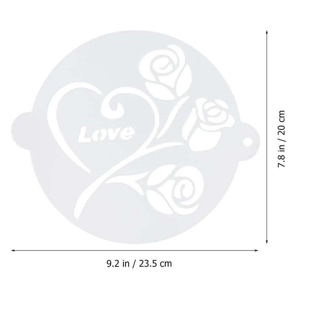 

6pcs Cake Decorating Stencils Cake Art Stencils Baking Templates (White)