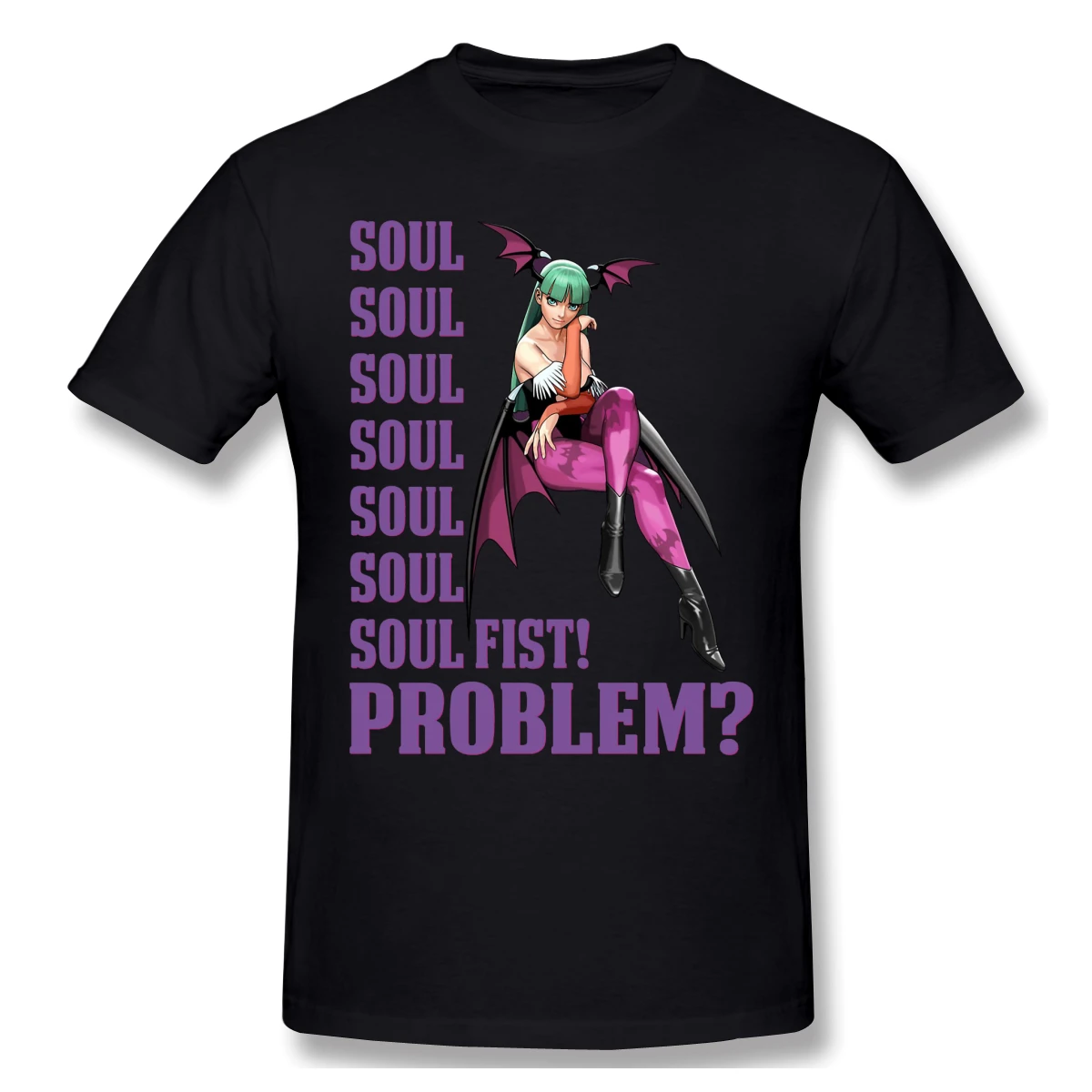 Черная футболка Морриган С Кулаком души темный Сталкеры Мужская футболки чистый