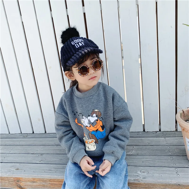 

Printing Cartoons Pullover Cotton Kids Spring Autumn Boys' /Girls' Hoodies Sweatshirts Tops Sports Bottoming Children Clothes H