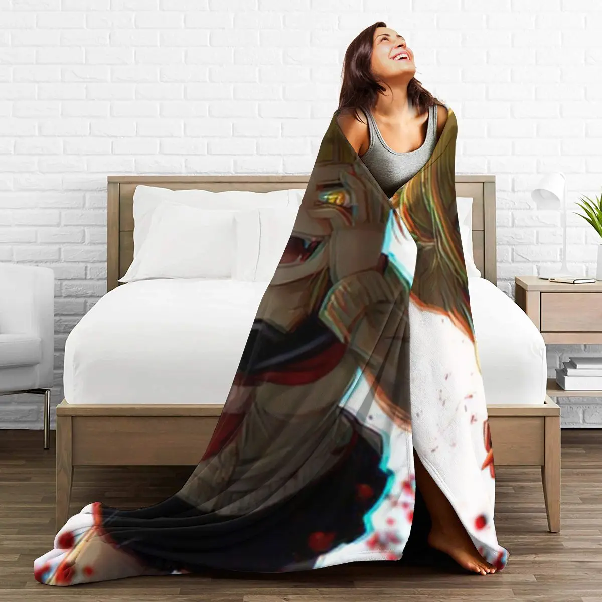 

3D Cartoon Sherpa Blanket Warm Super Soft Flannel Office Nap Bedspread Sofa Bedding Plush Quilt Plaids 300699038