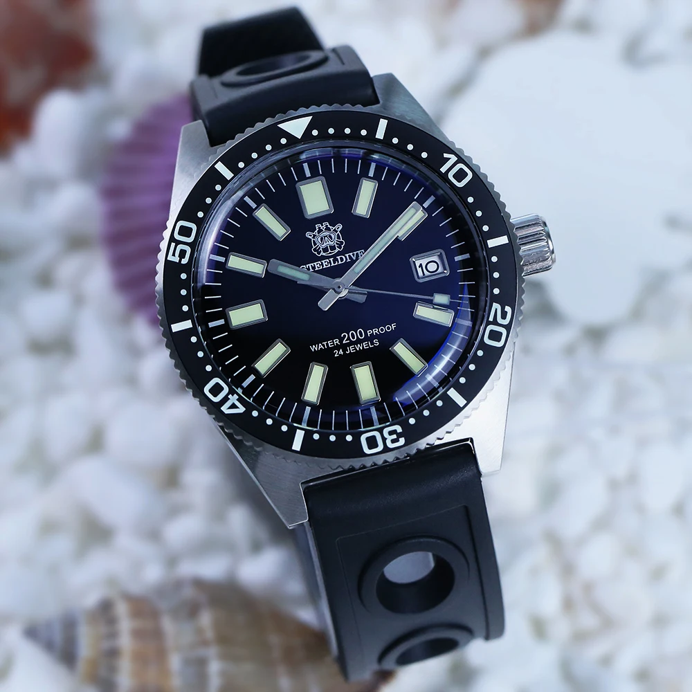 Стальные часы для дайвинга 1962 года японские автоматические NH35 мужские из