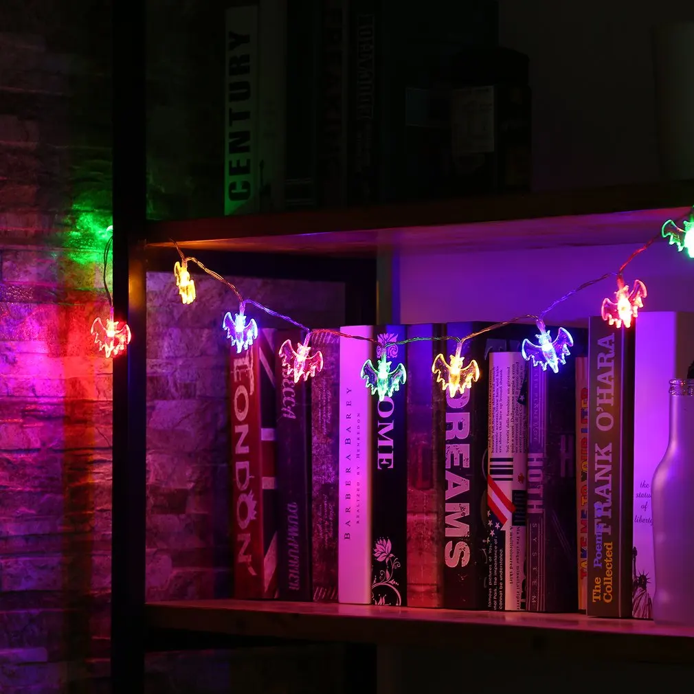 Battery Operated 10 LEDs Bat Shape Fairy String Light Decoration for Outdoor Halloween Thanksgiving Party Christmas |