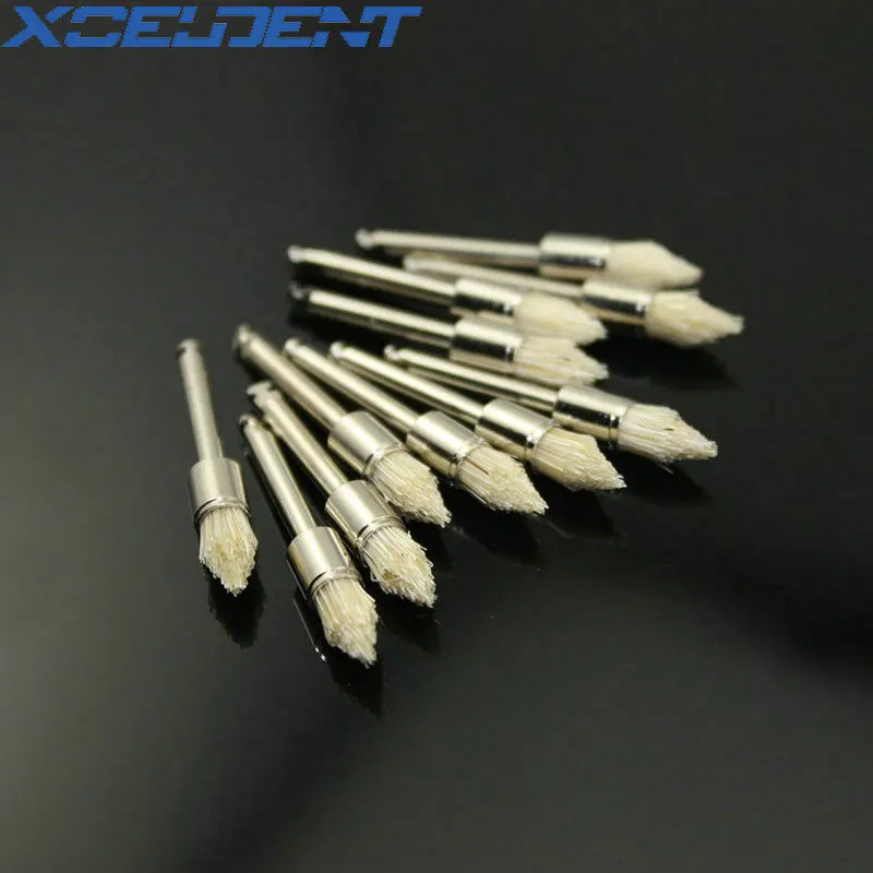 100 шт зубные острым щетина защелка плоская полировки полировщик