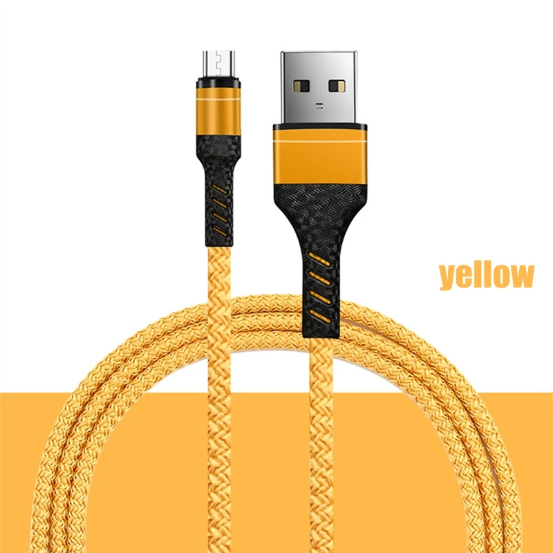 Тип Мода 3а зарядное устройство данных USB быстрая зарядка быстрая Синхронизация данных для тип-c IOS iPhone Android микро USB смартфон провод шнур - Цвет: yellow