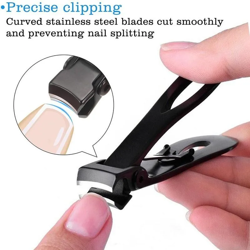 

2pcs/Set Nail Clippers Stainless Steel Nail Cutter Toenail Manicure Toenail With File Box Clippers For Thick Trimmer Nails J0F9