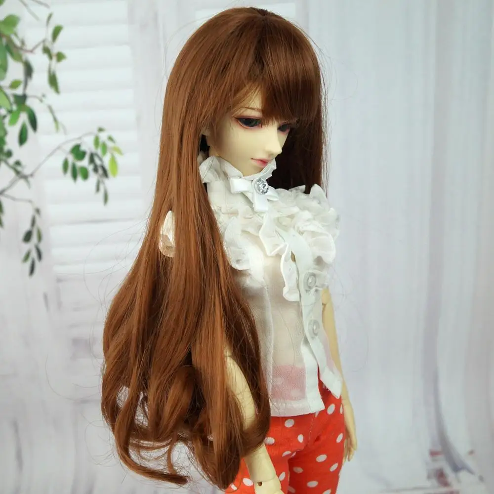 BJD парик коричневый для 1/6 1/3 24 &quot1/4 17&quot высокий SD MSD DK DZ AOD DD YOSD VOLKS кукла бесплатная