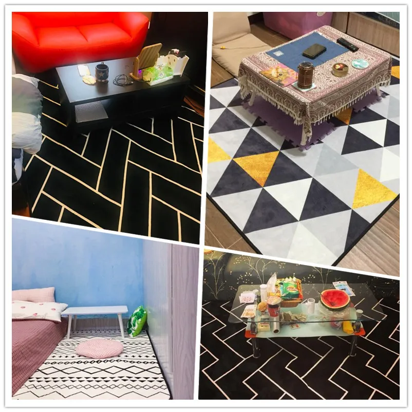 

Nordic Modern Carpet Polyester Rug and Carpets for Living Room Floor Kids Play Mat Bedroom Bathroom Home Door Mat Bedroom Rug