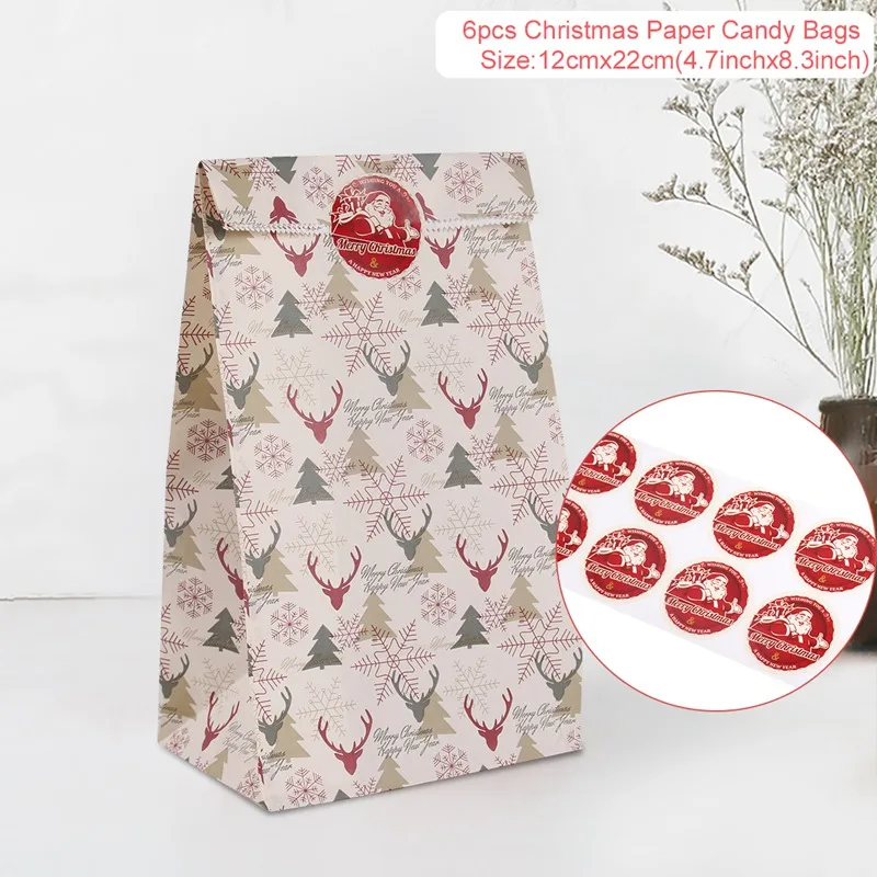 Cookie Bag 4 Рождественские подарочные коробки Санта-Клауса, рождественские украшения для дома, Navidad, рождественские подарки на елку, вечерние подарки - Цвет: Cookie Bag 4