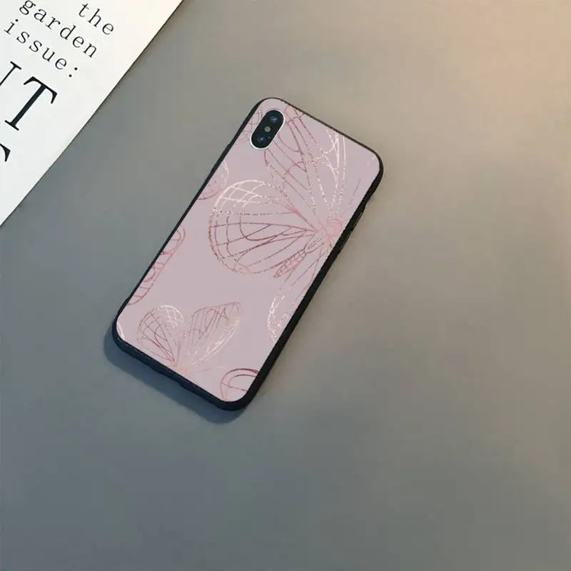 

YNDFCNB Gold Rose Love heart Phone Case For iPhone 8 7 6 6S Plus 5 5S SE 2020 12pro max XR X XS MAX 11 case