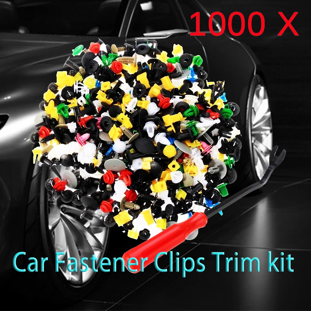 

1000PCS Car Fastener Clip Soorten Universele Gemengde Auto Bumper Clips Retainer Car Fastener Rivet Door Panel Liner for All Car