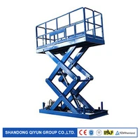 qiyun cargo hydraulic fixed scissor lift hot sale fixed scissor type cargo lifting platform