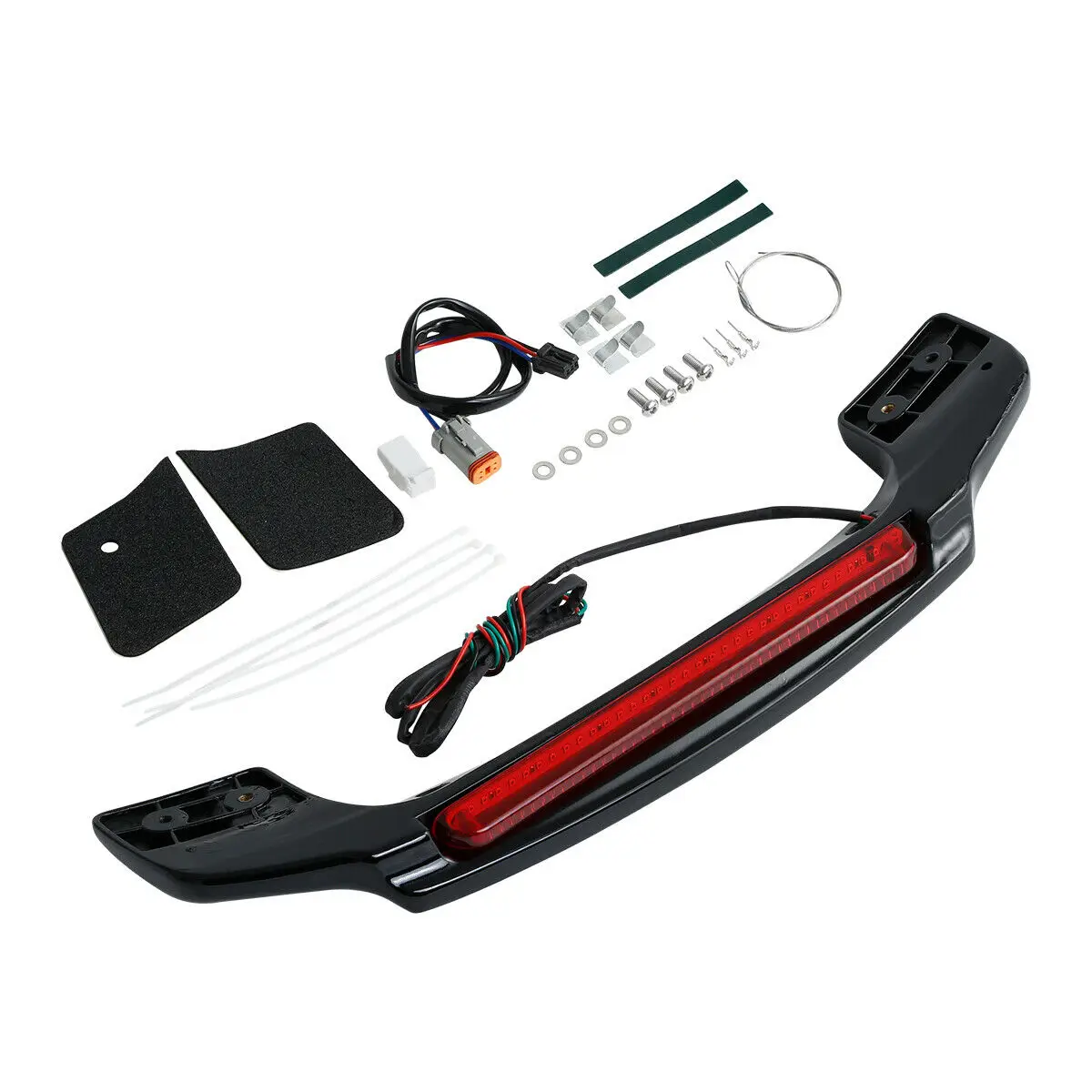 Мотоциклетный красный светодиодный багажник спойлер на фонарь для Harley Touring King