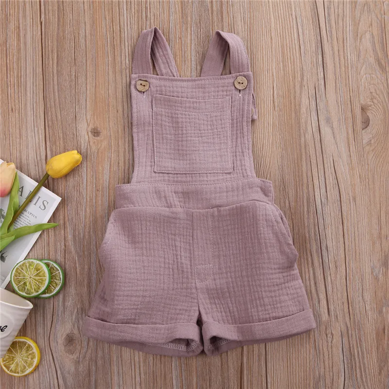 Летний комбинезон для новорожденных без рукавов на пуговицах | Мать и ребенок