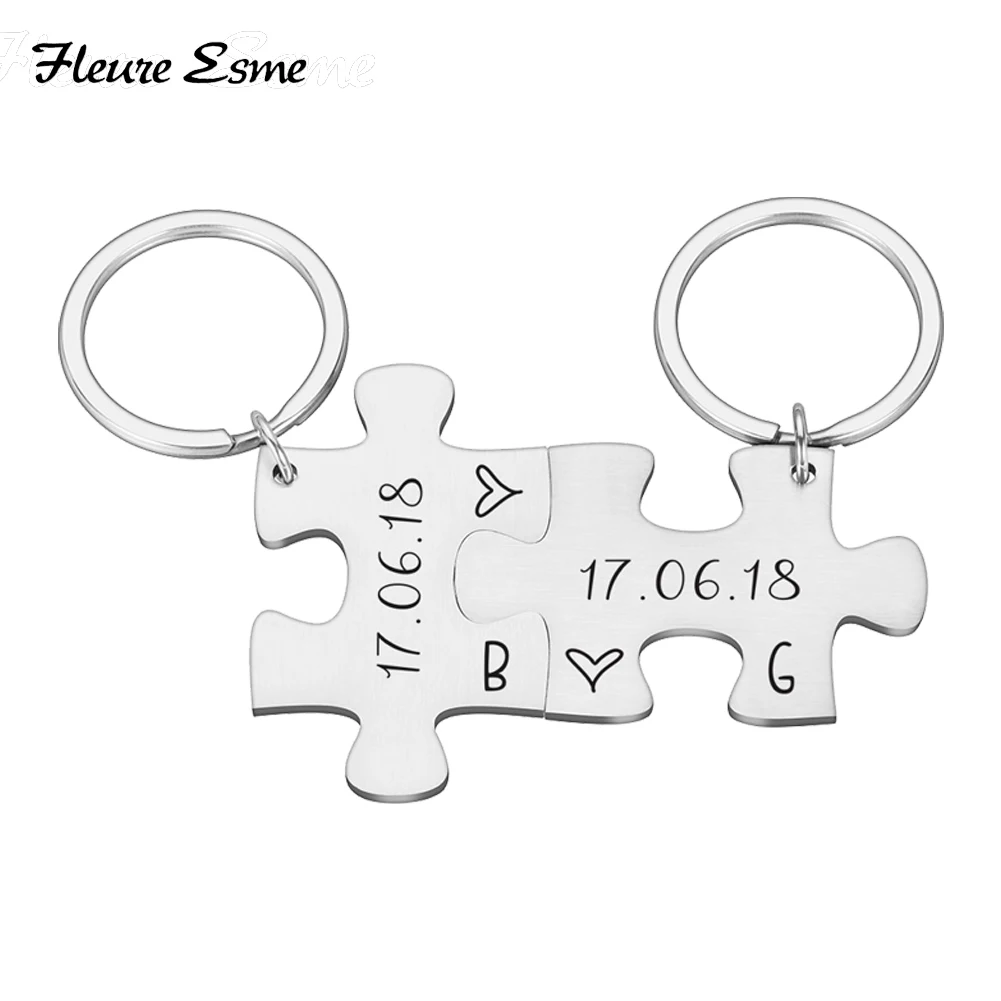 2 шт. парные Брелоки для ключей подарки на день святого Валентина мужа жены парня