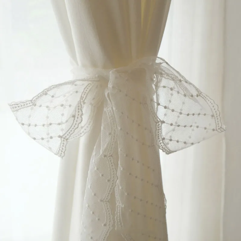 

Занавес с бантом, 2 шт., завязки с кисточками, милые завязки с кружевом, занавески с завязками, завязки с завязками, Пряжка для спальни, домашн...