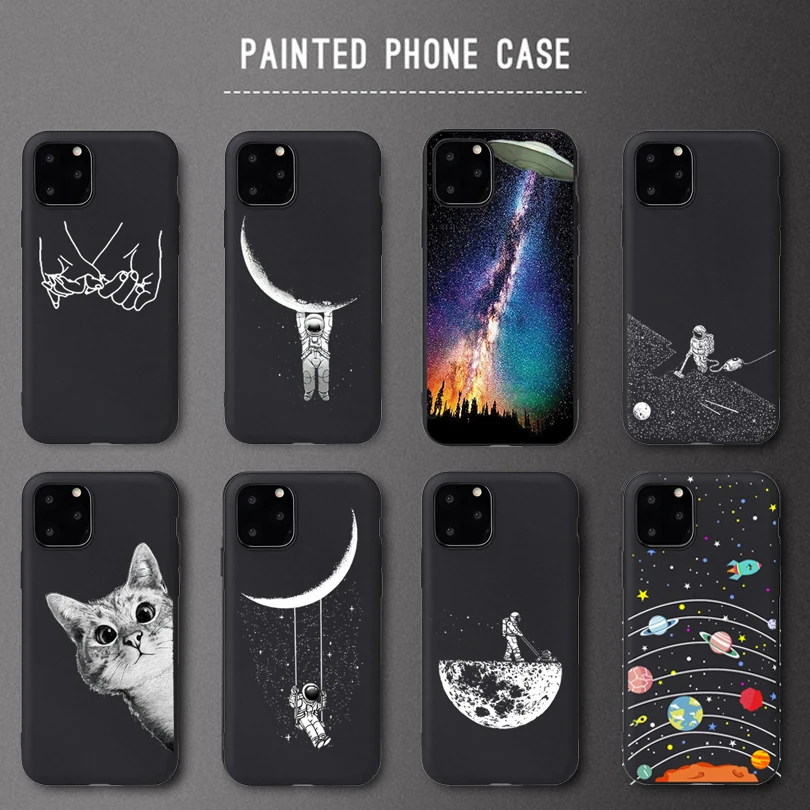 Чехол с изображением улыбающейся собаки хаски для iPhone 6, 7, 8 Plus, X, XS, Max, XR, 5S, SE, чехол, космическая планета, звезда, мягкий ТПУ чехол для iPhone 11Pro, чехол