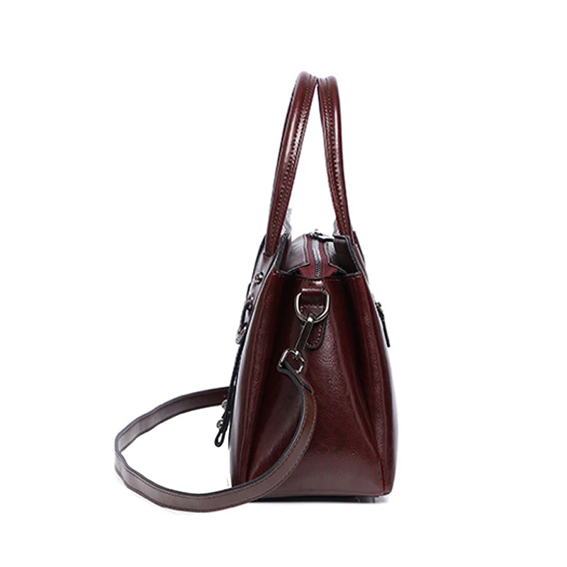 

New Genuine Leather Women Bags Fashion Luxury Handbags Tote Designer Cowhide Leather Shoulder Bag Women Brand Famous Brand