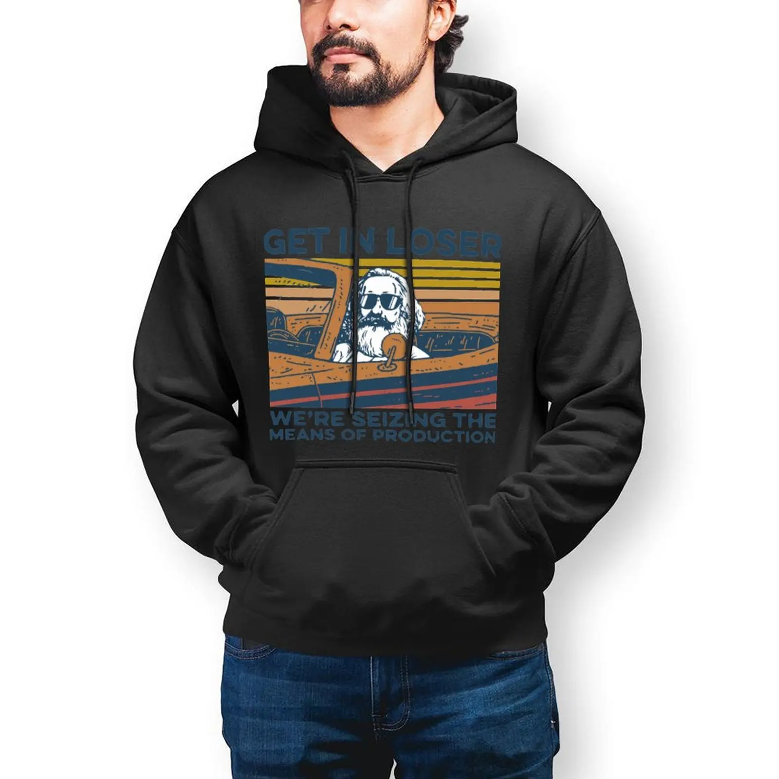

Karl Marx Communism Hoodie Socialism Casual Oversized Cotton Hoodies Men Warm Loose Pullover Hoodie