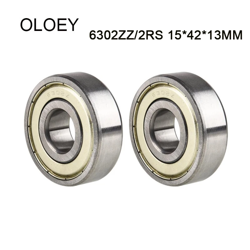 2 шт./лот 6302 6302ZZ 6302RS 6302-2Z 6302Z 6302-2RS ZZ RS RZ 2RZ радиальные шарикоподшипники 15x42x13 мм
