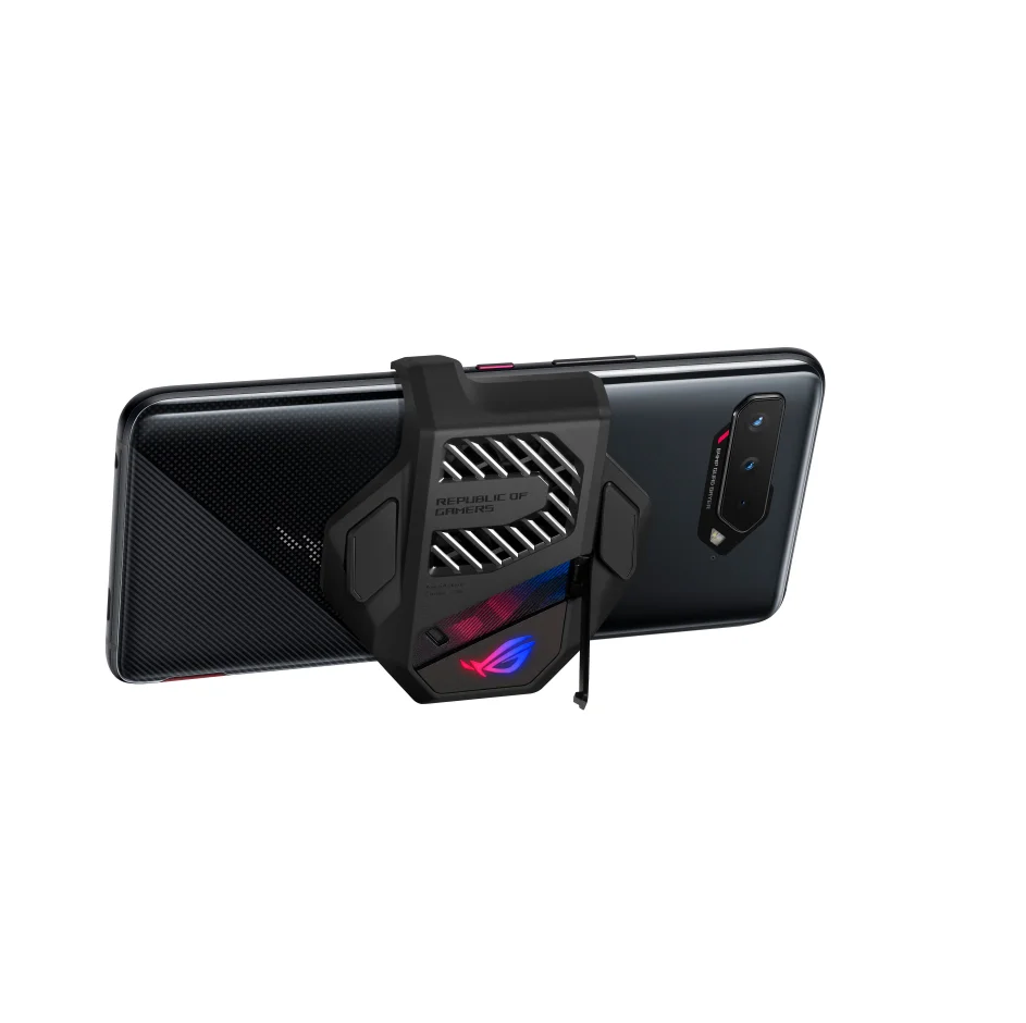 Verkaufen ASUS ROG AeroActive Kühler 5 Lüfter Für ASUS ROG 5 Gaming Handy Kühler Fan Mit Halter LED Beleuchtung Zubehör
