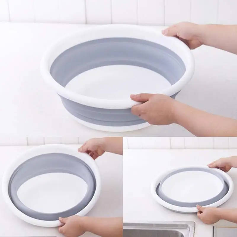 Складной Водонепроницаемый складной бассейн силиконовый инструмент для мытья