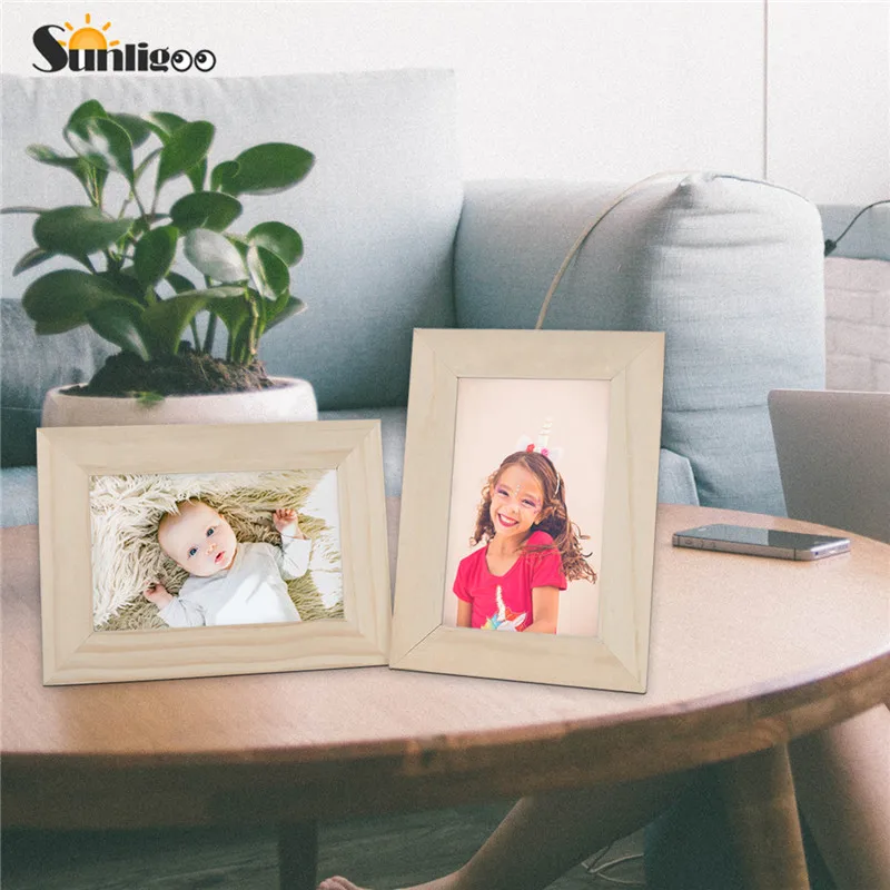 Фоторамка из необработанного дерева Sunligoo 1x с гравировкой сделай сам 5x7 дюймов