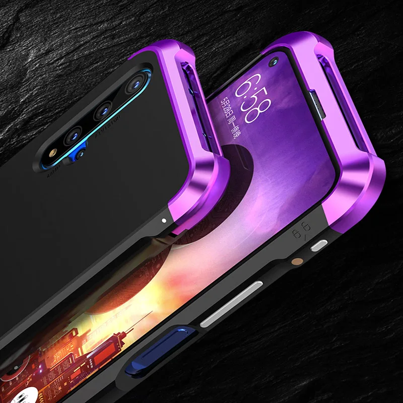 Чехол для Huawei P30 Pro гибридный Алюминиевый металлический бампер жесткий