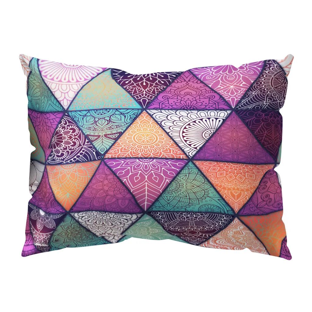 Креативная модная прямоугольная наволочка в этническом стиле новейшая с принтом