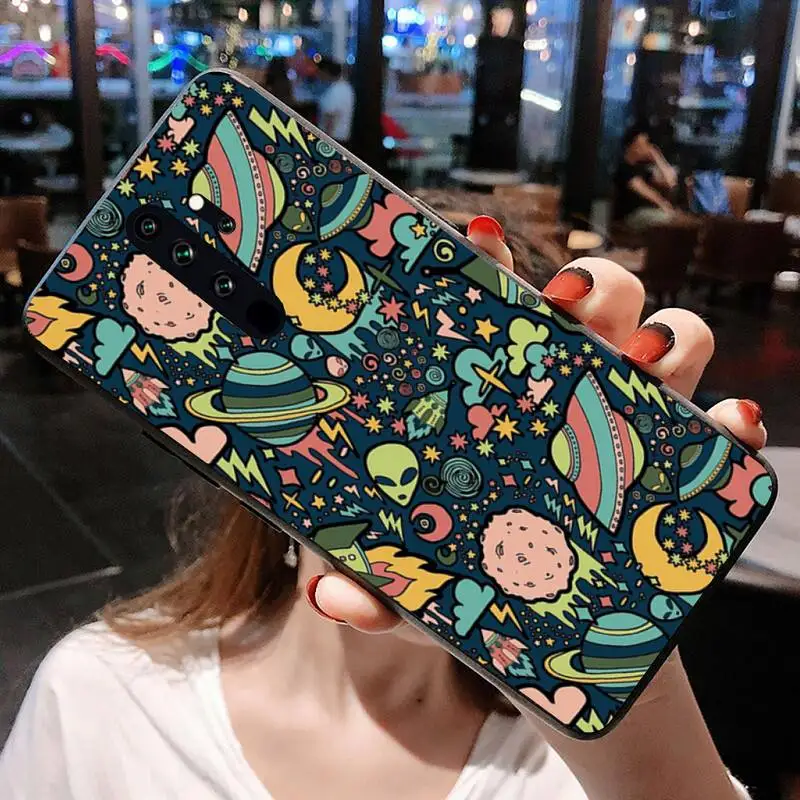 Cute Cartoon alien space Phone Case for Redmi Note 9 8 8T 8A 7 6 6A Go Pro Max K20 K30 | Мобильные телефоны и аксессуары