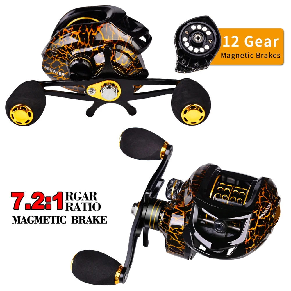 

4 + 1 BB Fishing Baitcasting Reel Metal Spool Snakehead Fishing Lure Reel 10Kg Max Power Spinning Wheel Fishing Coil Tool
