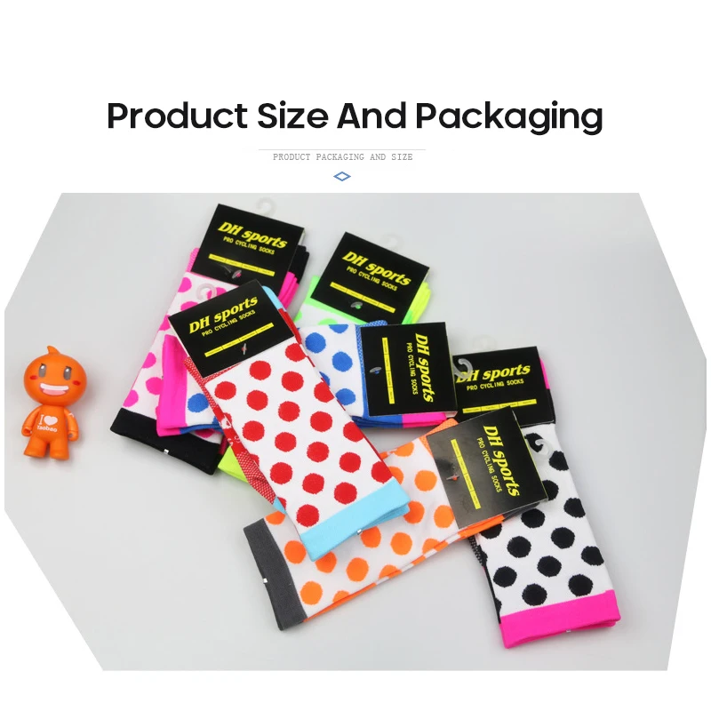 

6Colors Stripe Sports Socks For Cycling Running Racing Wear-resistant Sweat-absorbent In-tube Breathable Cycling Socks Wholesale