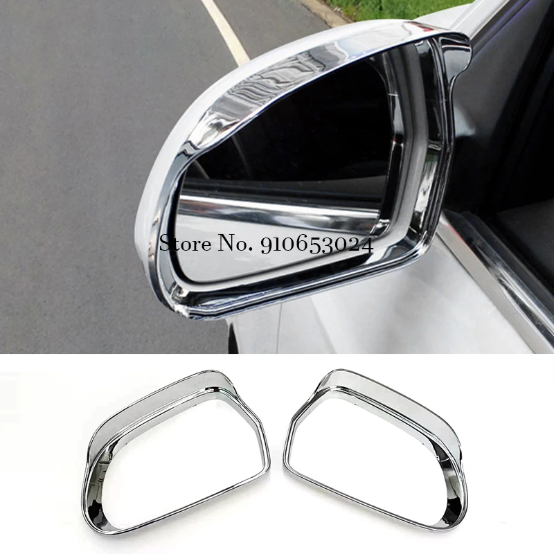 

ABS Chrome Car side door rearview mirror block rain eyebrow Cover Trim Car Styling For Audi Q3 SQ3 2012-2015 accessories 2pcs