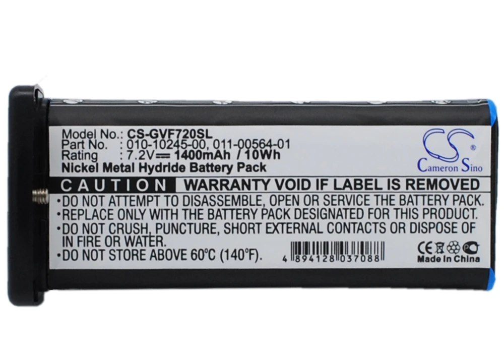 

Cameron Sino 1400mAh Battery for Garmin VHF 720, 725, 725e, 010-10245-00, 011-00564-01