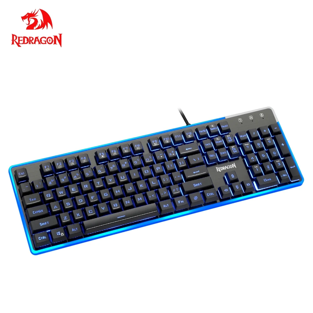 Игровая мембранная клавиатура Redragon K509 с USB эргономичный 7 цветов светодиодный