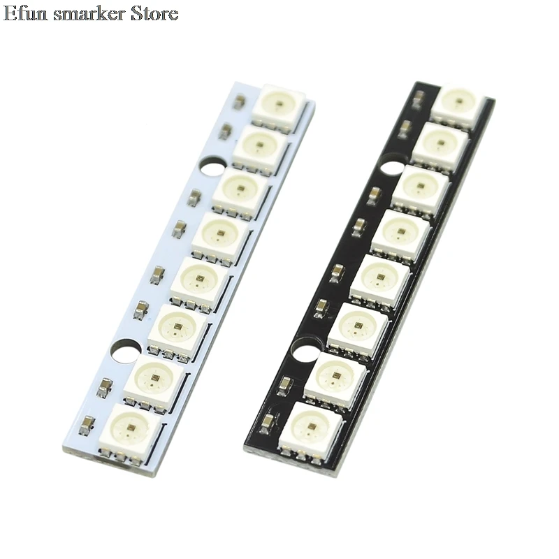8 канальный модуль светодиодной панели WS2812 WS2812B WS 2811 5050 RGB 5 В битный Радужный