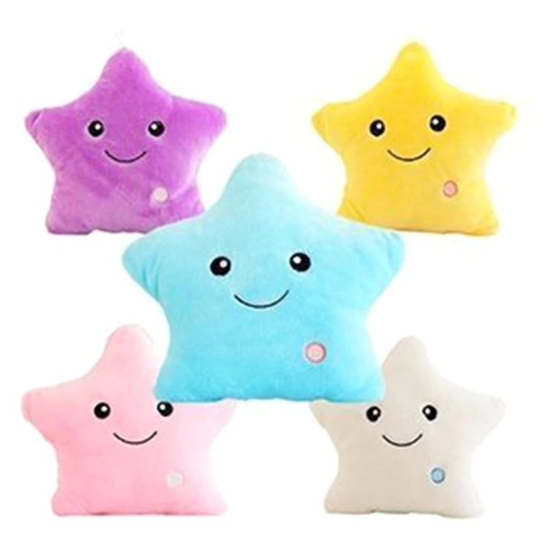 

P15C Realistic LED Star Washable Doll Toy Interactive Doll 13 Soft Plush Cushion with Sparking Light Dollhouse Decoration