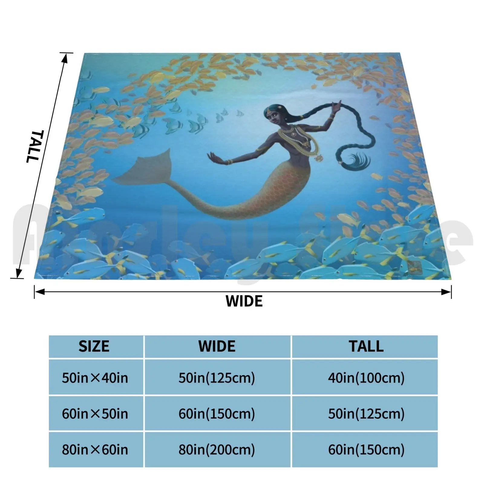 Одеяло Kadal Kanni модное одеяло на заказ Русалка Kani подводное океанское блюдо Нуду
