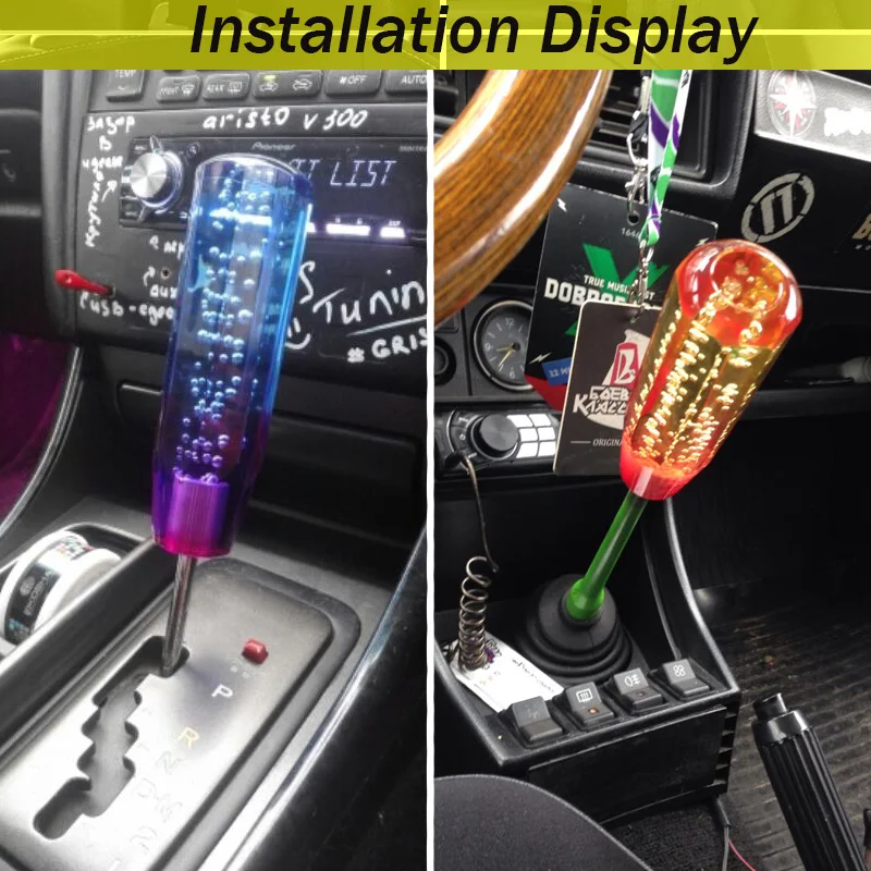 Расширенная JDM ручка переключения передач, акриловая ручка переключения передач, ручка переключения передач для автомобиля, ручка переключения передач, кристально прозрачная ручка переключения передач 15 см