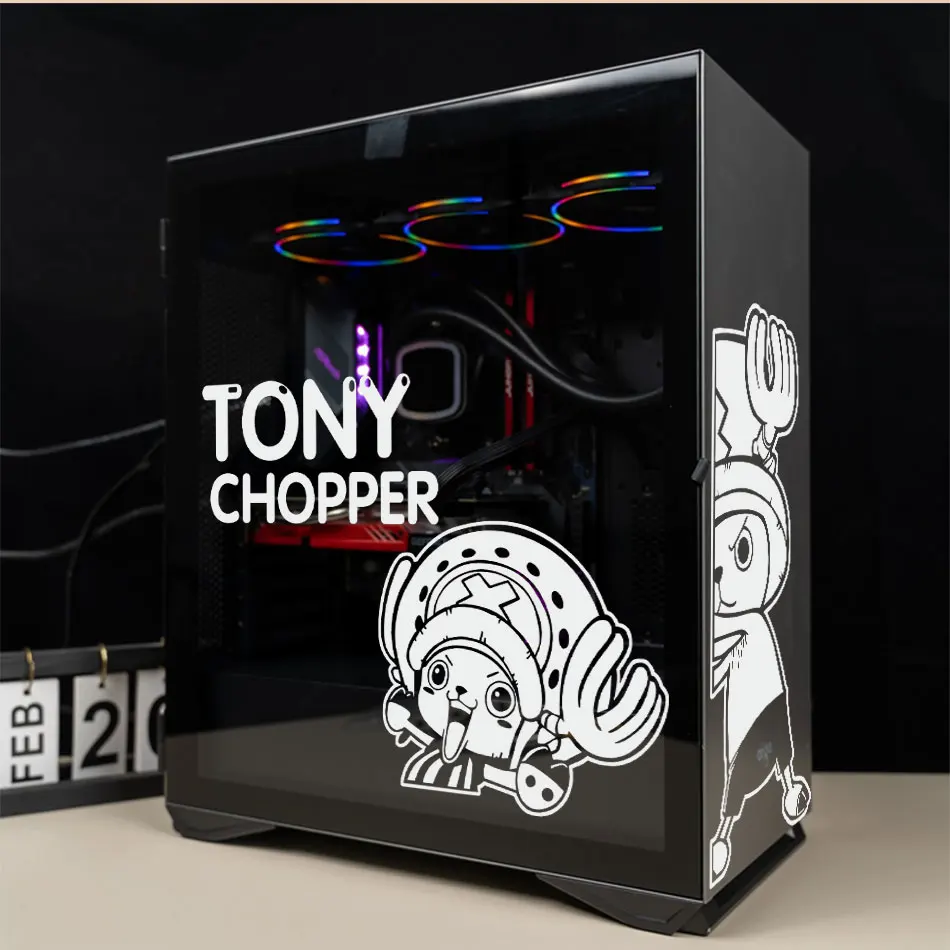 Съемные водонепроницаемые аниме Стикеры для чехла ПК украшение компьютера