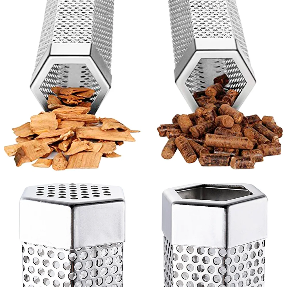 round stainless steel granule pipe barbecue tool accessories smoke generator absorb smoking network tube kitchen outdoor cooking free global shipping