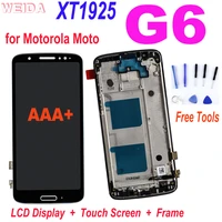 5 7 aaa lcd for motorola moto g6 xt1925 xt1925 2 lcd display touch screen digitizer%c2%a0assembly with frame for moto g6 display