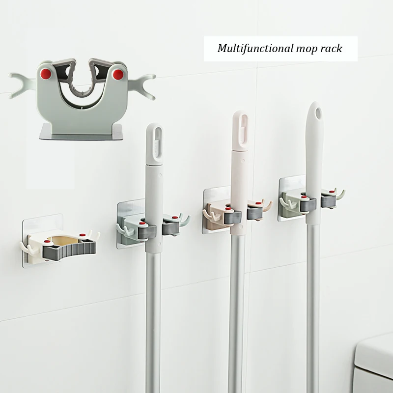 Настенный держатель для швабры вешалка метлы полка хранения кухонный зажим