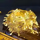 Рождественская гирлянда 3 м, светодиодная гирлянсветильник-занавеска в виде сосулек, садовая уличная декоративсветильник Праздничная гирлянда, свадебное украшение