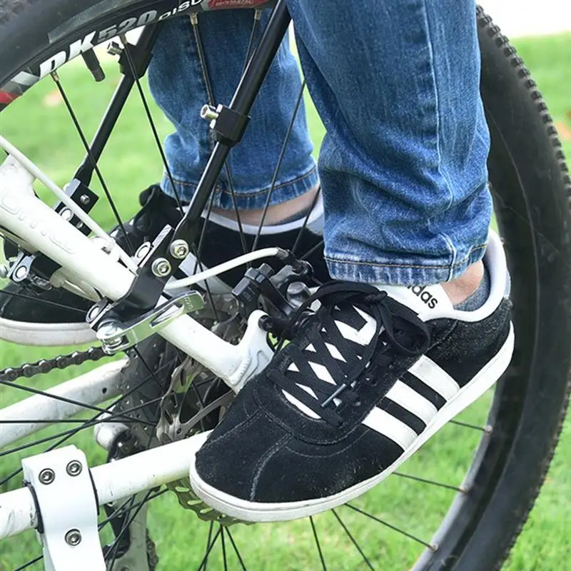 Черные велосипедные зажимные стальные осевые складные подножки для горных
