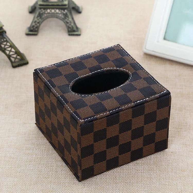 Кожаная Коробка для полотенец салфетка бумажная коробка отеля кожаная