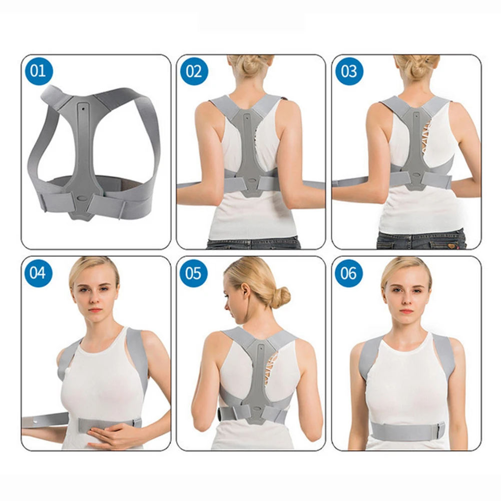 

Adjustable Back Shoulder Therapy Belt Magnetic Posture Corrector Brace Support