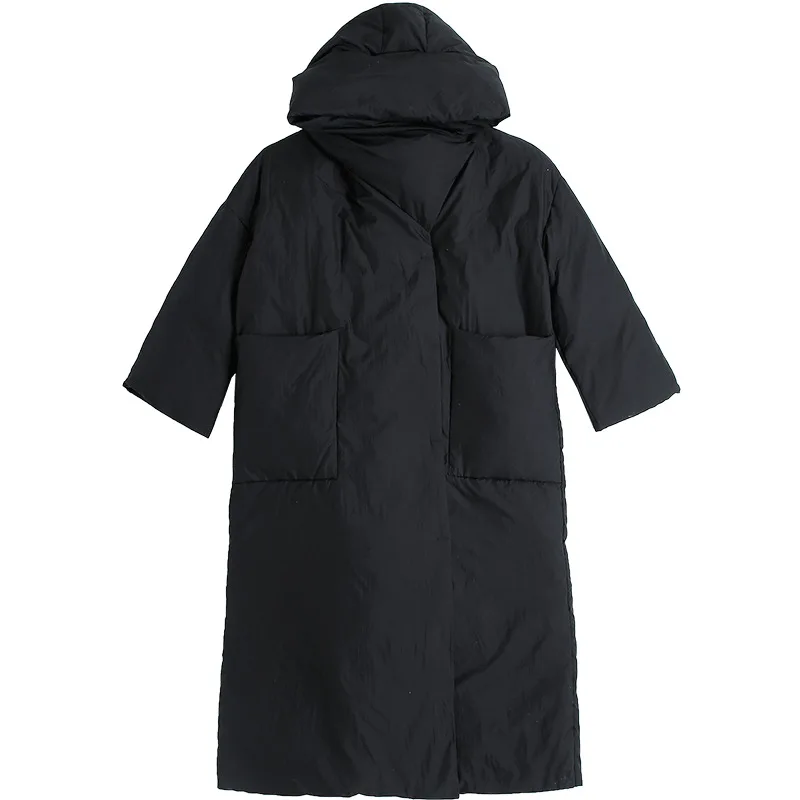 Oversized 2021 New Fashion thick 90% White Duck Down Jacket hood Lady Wine Red Winter Warm Coat abrigos mujer invierno