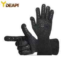 ydeapi onebody bbq gloves high temperature resistance oven mitts 500 degrees fireproof barbecue heat insulation microwave gloves